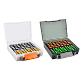 Battery Organizer Holder -Holds 72 AA AAA Batteries Battery Box Case Garage Container Home Drawer Organization Dispenser Holder