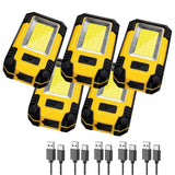 1-5PC COB Worklight USB Rechargeable LED Flashlight Power Bank 18650 Portable Camping Lamp with Magnet Waterproof Lantern 4000mA
