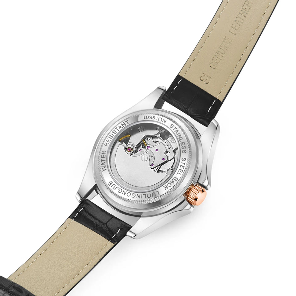 High-End Luxury Automatic Mechanical Men's Watch with Starry Sky Luminous Dial, Elegant Tourbillon Movement, Perfect for Business or Casual Wear, Ideal Christmas or Birthday Gift, Holiday Gift Watch, the Best Gift for Him, No