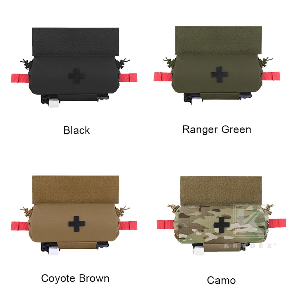 KRYDEX Tactical Roll Up Medic Pouch First Aid Trauma EMT IFAK Organizer Pouch Drop Dump Pouch for Vest Chest Rig Outdoor Gear