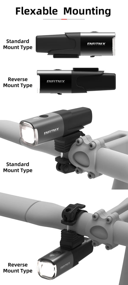 New Enfitnix Navi800SE Usb Rechargeable Road Mountain Bike Light Smart Headlights Smart Headlights 800 Lumens Long Life Time