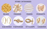 18k Gold Plated Spacer Beads For Bracelet Making,Separators For Beads,Jewelry Fittings,DIY Jewellery Making Supplies Wholesale