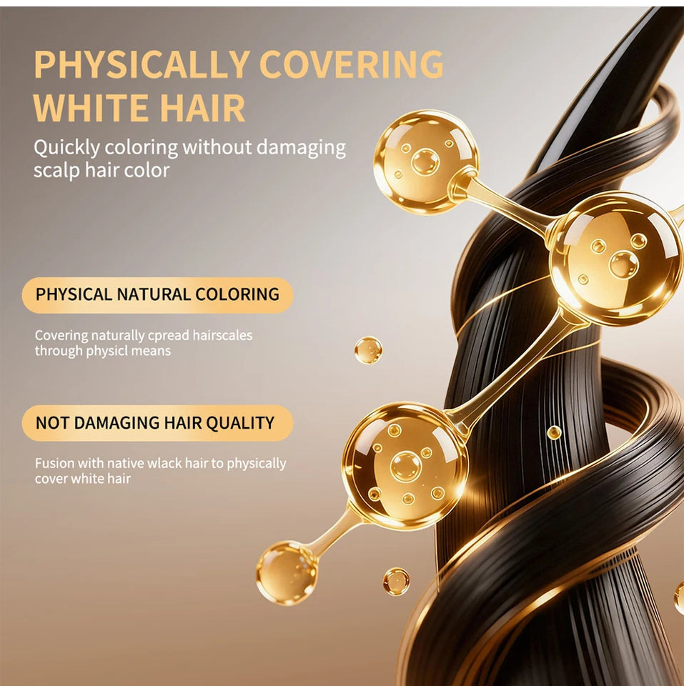 2in1 Hair Dye Stick with Comb Black Brown Coffee Long Lasting Temporary Hair Coloring Covered White Hairs Hairline Pen Washable