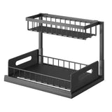 Organizer for Under The Sink on The Second Floor Featuring Sliding Drawers,Versatile Storage Rack for Bathrooms, Kitchens