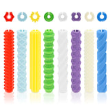 8Pcs Textured Silicone Pen Grips Ergonomic Writing Aid Sensory Pencil Sleeves Tool Non-slip Reusable for Kids Adults Handwriting
