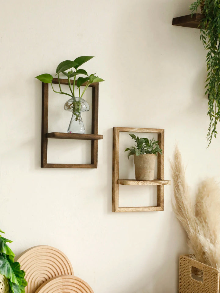 Wooden Display Shelf Floating Shelves Rustic Wood Shelves Wall Storage for Bedroom Kitchen Over Toilet Small Wall Mounted Gifts