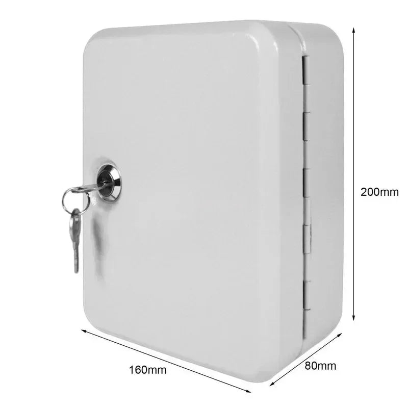Metal Wall Mounted Multi-Key Lock Box Security Storage Box Spare Car Key Storage Box Suitable for Home Office Factory Store Use