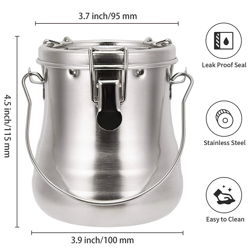 Paint Brush Cleaner and Holder - Airtight Stainless Steel Brush Washer for Painting with Removable Porous Filter (Large)
