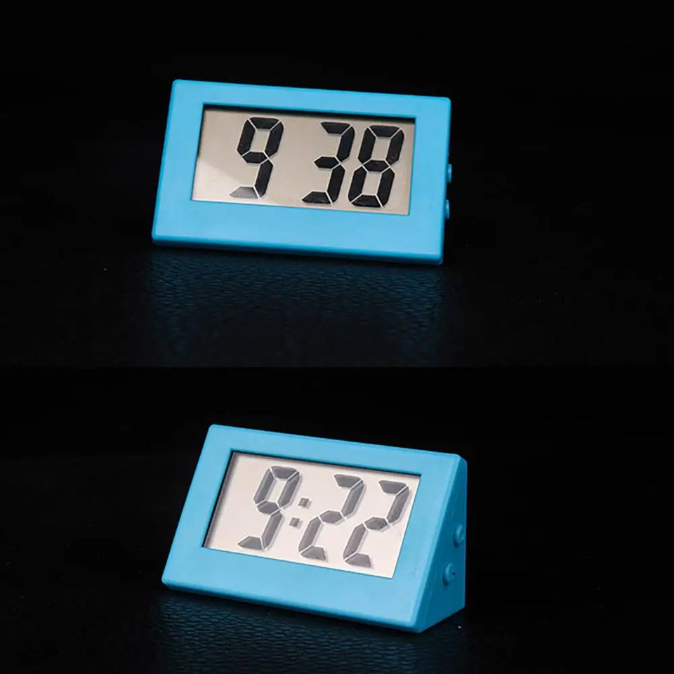 Electronic Clock Car Dashboard Student Exam Study Mini LCD Display Large Screen Table Desk Digital Clock Home