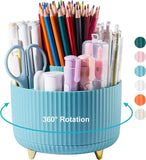 360 Degree Rotatable Pen Holder, 5 Slots Office Desk Organizer, Pencil Holder for Desk Multi-Functional Pencil Cup Desktop Stati
