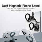 XILETU COBONE Dual-sided Magnetic Phone Stand|Slim Foldable Magsafe 1/4" Mount for iPhone 17-13 Vlog Travel Selfie Live Tripod