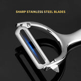 Commercial-Grade Peeler Set | Stainless Steel Sharp Peelers for Professional & Home Kitchens, Non-Slip Ergonomic Handle