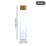 Sealed Glass Tube Wooden Coffee Beans Storage Container with Wood Tool Grain Canisters Barista Gift Idea for Coffee Lovers