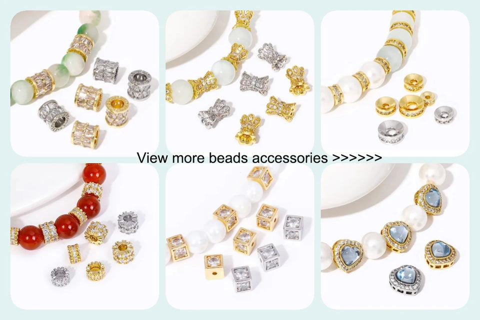 18k Gold Plated Spacer Beads For Bracelet Making,Separators For Beads,Jewelry Fittings,DIY Jewellery Making Supplies Wholesale