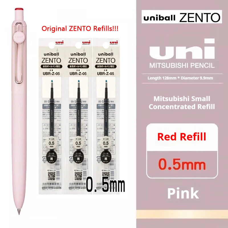 Uni-ball ZENTO Click Gel Pen,0.38/0.5/0.7mm Various Colors Water-based pen With Ergonomic Grip Smooth Writing for School&Office