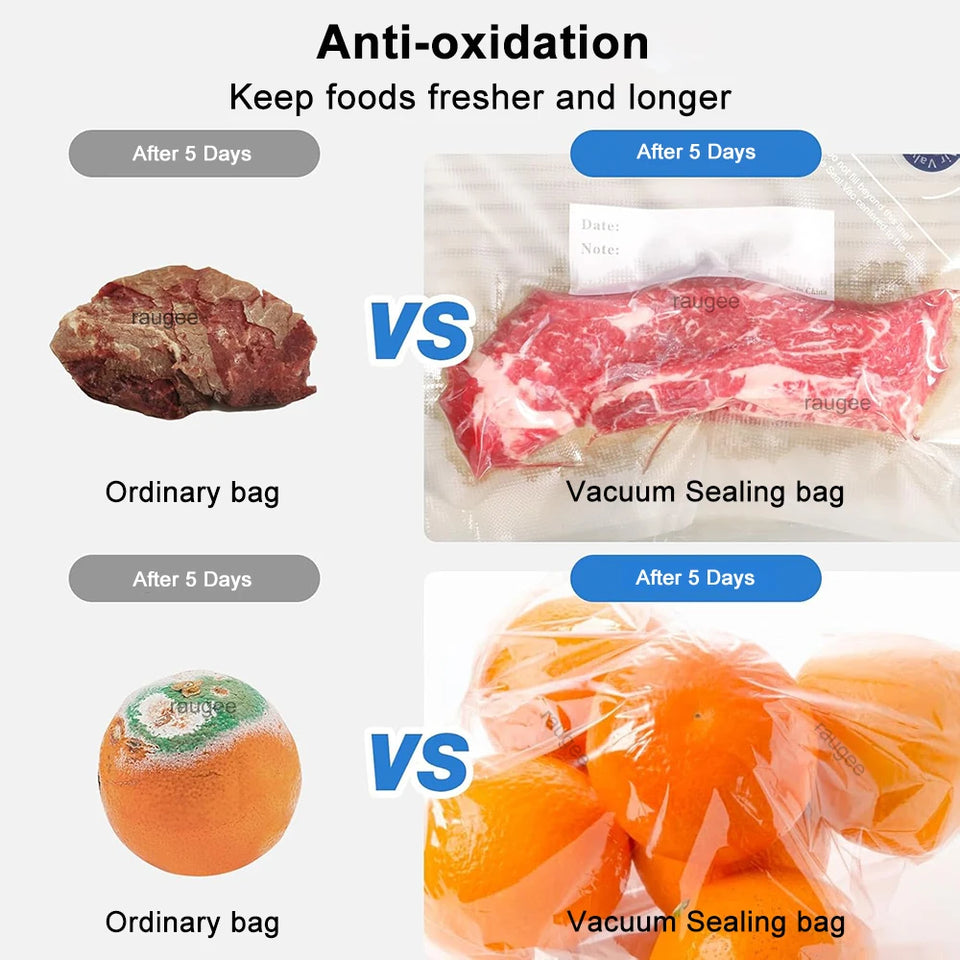 Vacuum Sealer Bags Vacuum Packaging Bag Food Reusable Vacuum Food Fresh Storage Bag BPA Free Vacuum Zipper Bags 10Pcs 30Pcs