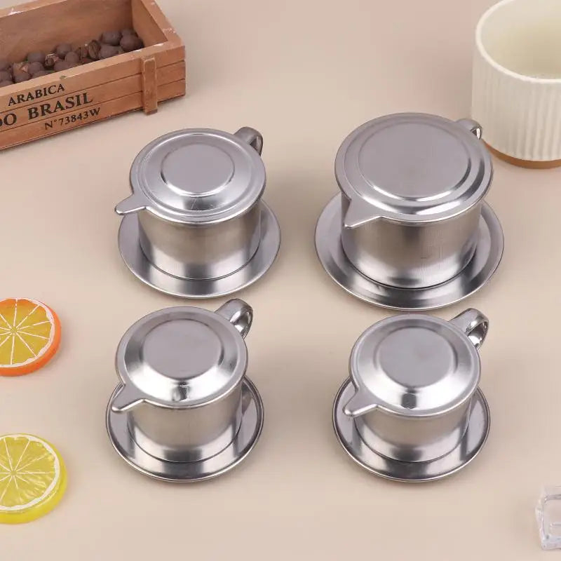 Stainless Steel Coffee Filter Infuse Cup Vietnamese Coffee Dripper Maker Pot Portable Coffee Drip Strainer Kitchen Tools 1PC