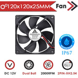 Gdstime DC 12V Waterproof Industrial Ultrasonic Humidifier Refrigeration Cooler 60mm/80mm/120mm Outdoor Water Proof Cooling Fan