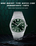 New Specht&Sohne Wine Red Men's Mechanical Wristwatch Miyota Automatic Watches Sapphire Crystal 37MM Stainless Steel Waterproof