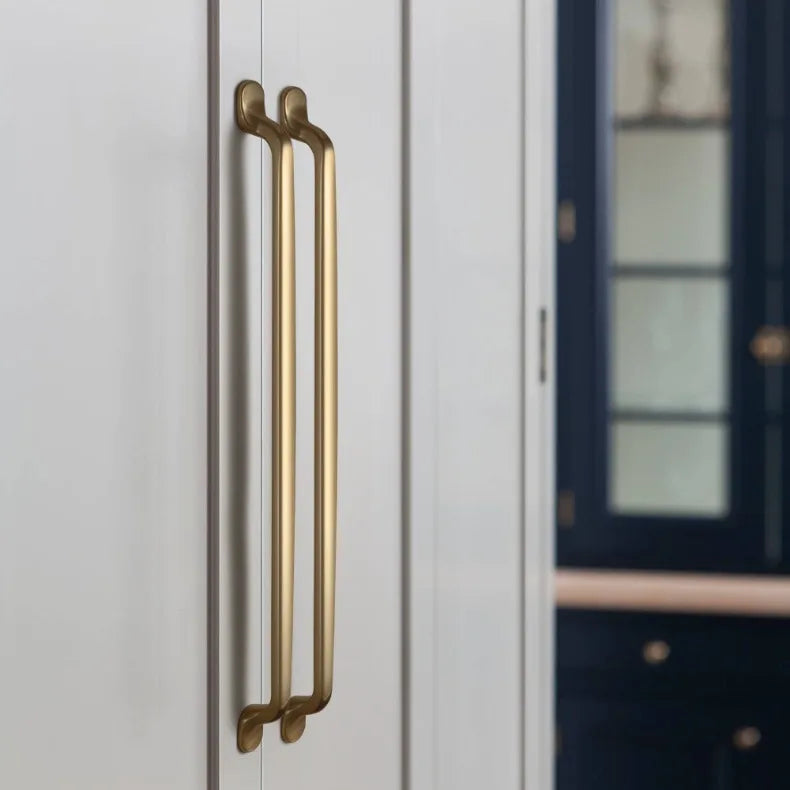 Antique Brass Cabinet Knobs Drawer Handles Zinc Alloy Pulls Mid-Century Modern Hardware for Kitchen and Bathroom Cupboard