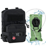 Mini Hydration Bag Tactical 2 In 1 Mini Hydration Pack Rip Away IFAK Medical Pouch 2L Water Bladder MOLLE Pouch Hunting Bag