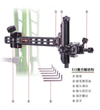 Sanlida 6inch 9inch X10 Compound Bow Sight Carbon Bar Directions Adjustable Right/Left hand Archery Competition Shooting Target