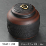 tea organizer Porcelain Purple pottery tea can Sealed moisture-proof jar ceramic purple clay awaken tea jar Pu erh storage jars