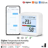 Tuya Zigbee 3.0 WiFi Temperature Humidity Sensor Smart Thermometer Hygrometer APP Remote Control Work with Yandex Alexa