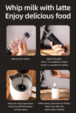 2025 New Milk Foamer Bincoo Coffee Frother Rechargeable Handheld Coffee Milk Electric Handle Blender Egg Beater Espresso Tool