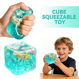 Party Stress Relief Cube Squishy Squeeze Toy,Seashell Soft Squeeze Fidget Toy Sensory Play Office Desktop Anti-Anxiety Ornaments