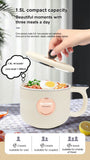 220V Multi Cookers Portable Electric Hot Pot 1.5L Household Non-stick Pan electric cooking pot for Ramen, Dumplings, Oatmeal