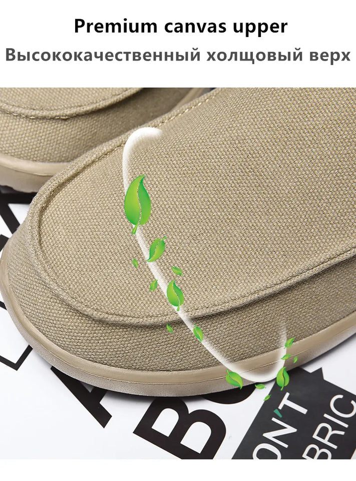 Fashion Men's Sneakers Canvas Breathable Men's Walking Driving Shoes Comfortable Outdoor Men Flats Casual Shoes Tenis Masculino