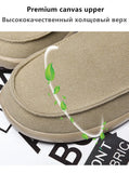 Fashion Men's Sneakers Canvas Breathable Men's Walking Driving Shoes Comfortable Outdoor Men Flats Casual Shoes Tenis Masculino