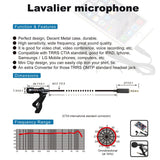 Professional Dual Mini Lavalier Microphone 3.5mm Mini Collar Clip Microphone Mic Studio Lapel Condenser Smartphones Microphone