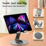 720 Rotate Aluminum Alloy Tablet Holders for iPad Adjustable Folding Lazy Desktop Live Desk Holder Mobile Phone Stand Mount
