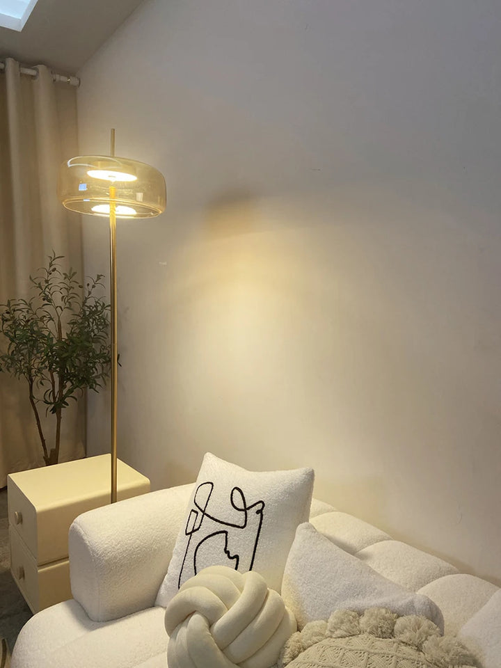 Modern LED floor lamps for living rooms and bedrooms, with adjustable three-color temperatures