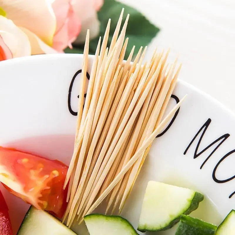 4000 Pcs Multi-purpose Disposable Double-Headed Bamboo Thin Toothpicks for Restaurants Hotels Household Commercial Toothpicks
