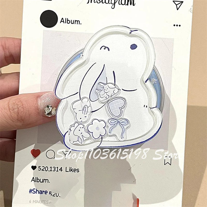 Korean Cute Rabbit Shake Magnetic Holder Phone Griptok Grip Tok Phone Stand Support For iPhone For Magsafe Accessories Smart Tok