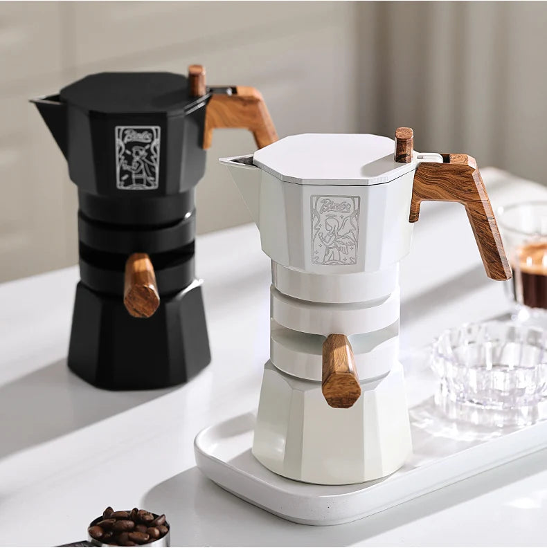 Bincoo Dual Valve Moka Pot Espresso Machine Thermostatic Extraction Coffee Moka Pot Hand Brewed Coffee Pot Barista Accessories