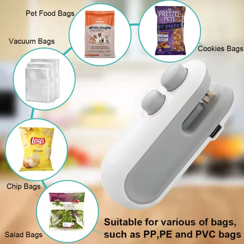 Sealing machine, small household hand press sealing device, mini portable snack moisture-proof plastic bag heat sealing machine