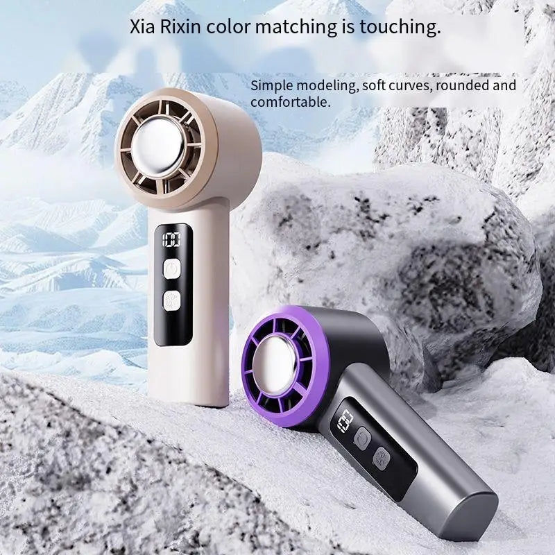 Refrigeration Turbo Cooling Mini Fan USB Adjustable Handheld Fan Suitable Office Outdoor Portable Personal Fan