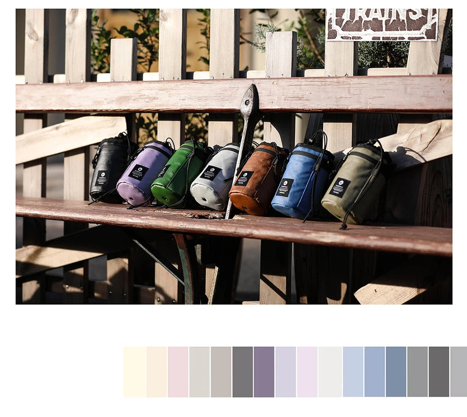 Rhinowalk Bicycle Handlebar Bag 1.6L Insulated Water Bottle Bag Cycling Front Tube Bag Commuting Morandi Color Shoulder Pack
