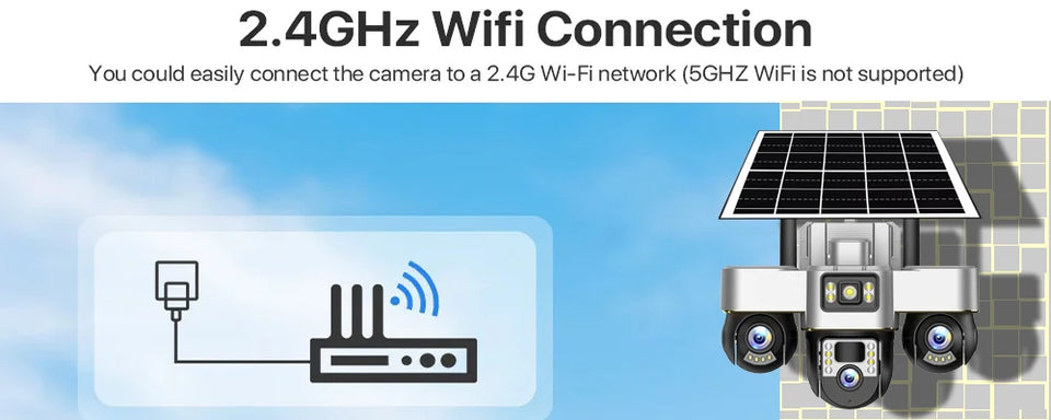 V380 Pro Solar Camera 3 Lens WiFi Security Cameras Outdoor Smart Home Solaire Power PTZ IP 15MP Night Vision CCTV Surveillance