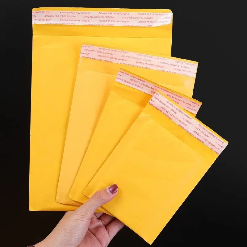 10-50Pack Kraft Bubble Mailers Self-Sealing Paper Envelopes Waterproof Cushioned Padded Foam Shipping Bags for Packaging