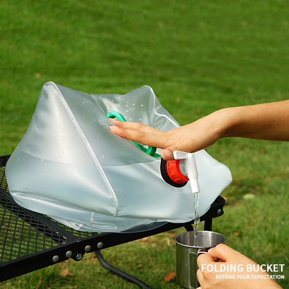 10/15L/18L/20L Thickened Collapsible Water Storage Container Large Capacity Outdoor Camping Drinking Bag Water Tank Bucket