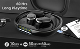 Open Ear Headphones Bluetooth 5.4 Wireless Earphones TWS 60 Hours Playtime Dual Mic Clear Call Sports Air Conduction Headphones