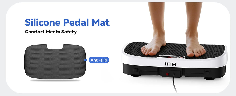 Vibration Plate Fitness Multi-Function Vibration Trainer 330lbs 120 Levels Whole Body Workout for Home Gym Muscle Relax Exercise
