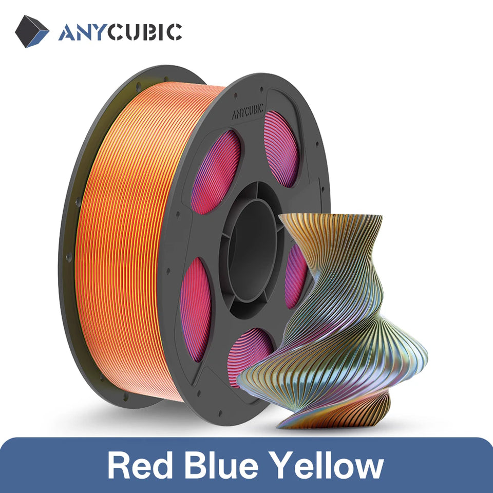 ANYCUBIC Dual-Color Silk Filament Silk Texture FDM 3D Printer PLA Filament Shine Bright Multicolor Silk 3D Printing Material