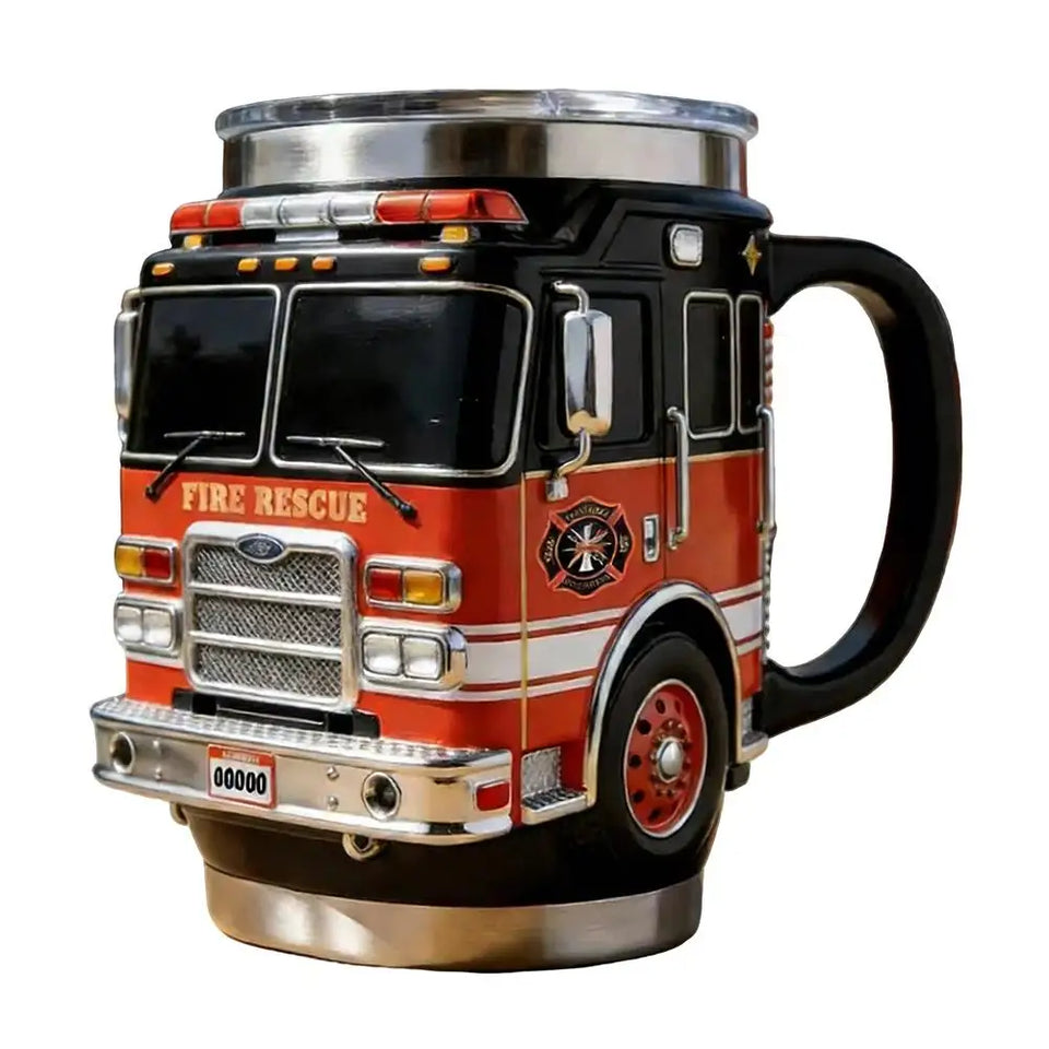 Creative Fire Rescue Mugs Firefighting Coffee Mugs Creative Design Truck Coffee Mug Firefighting Coffee Mugs Tea Cups