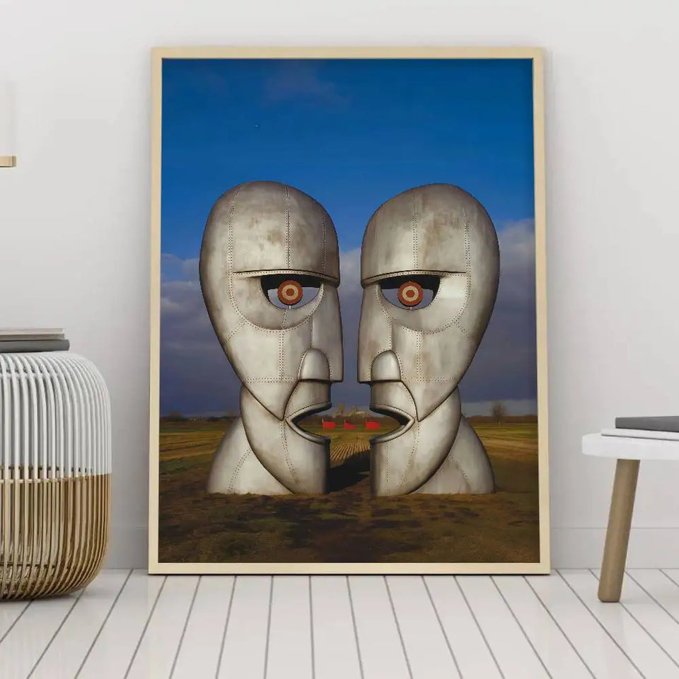 P-Pink-k F-Floyd Band Poster Self-adhesive Art Waterproof Paper Sticker Coffee House Bar Room